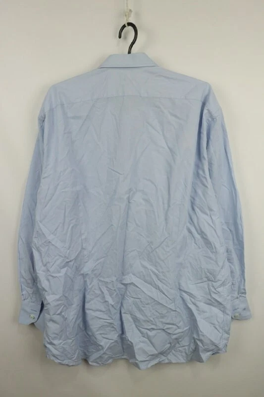 Camisa de vestir Van Laack azul real algodón cuello barril puño manga larga 43 17 Foto 2 de 4