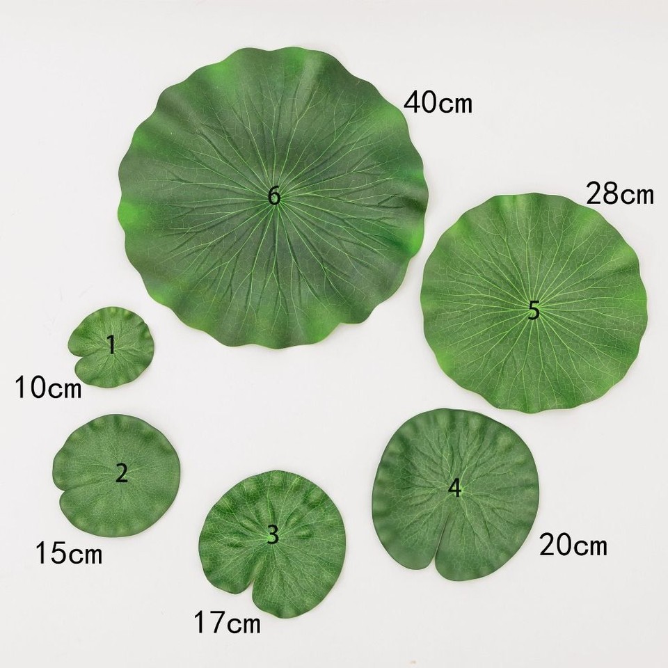 Tank Landscaping Fake Lotus Water Leaf Artificial Plant Floating Lotus