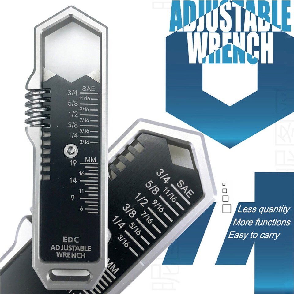 Alloy EDC Spanner Multifunctional Mini Spanner Pocket Tools Outdoor