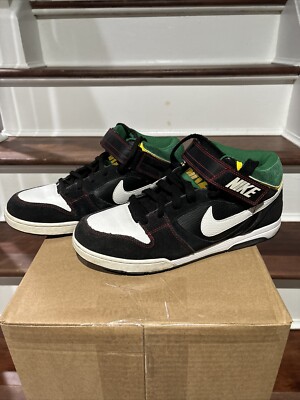 Nike Air Twilight Mid Skater Trainer Sneaker Shoe Black White Green Red Size 11