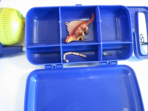 Lot Of Childs Fishing Rods & Tackle Boxes Snoopy Shark Fishasaurus - Picture 7 of 14
