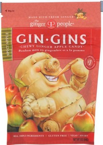 Ginger people gin gins chewy ginger candy spicy Apple - 3oz - case of 24 (734027905030)