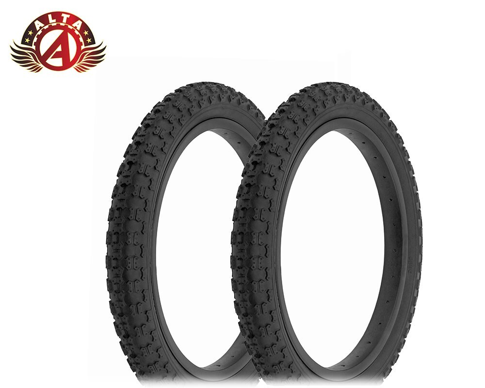 ALTA Bicycle TIRES  16" x 2.125" ALL Black COMP III (2) TIRES BMX Bike
