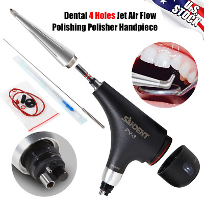 Dental Aluminum Oxide Micro Blaster Air Polisher Abrasion Microetcher 4Holes