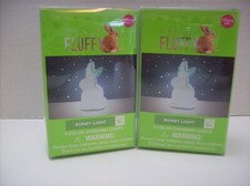 Lot of 2 Bunny Night Lights 6 Color Changing Lights Battery Operated Included