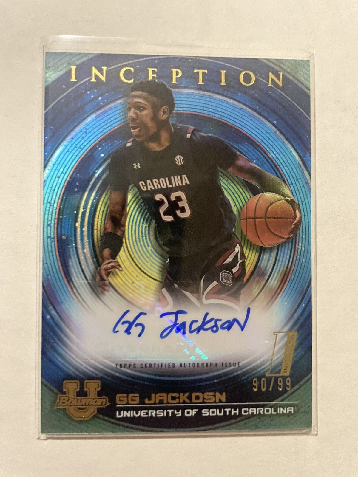 GG Jackson Blue Auto /99 Memphis Grizzlies 2022-23 Inception Bowman U