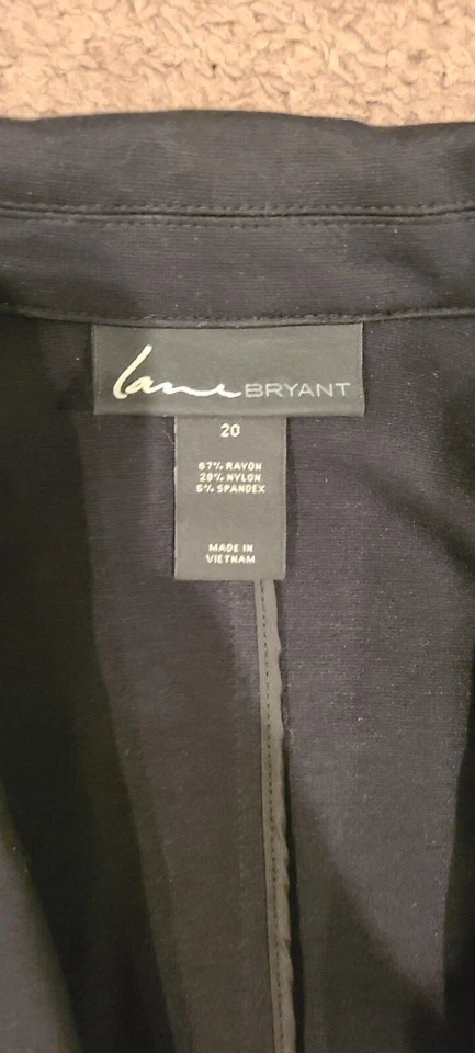 The Bryant Blazer Size 20 Womens Black Suit Jacket One Button Ponte Knit Stretch - Imagem 2 de 2