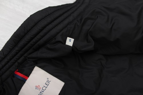 Men's MONCLER Amiot Quilted Down Puffer Jacket Biker RARE Black 5 fits M/L - Picture 15 of 17