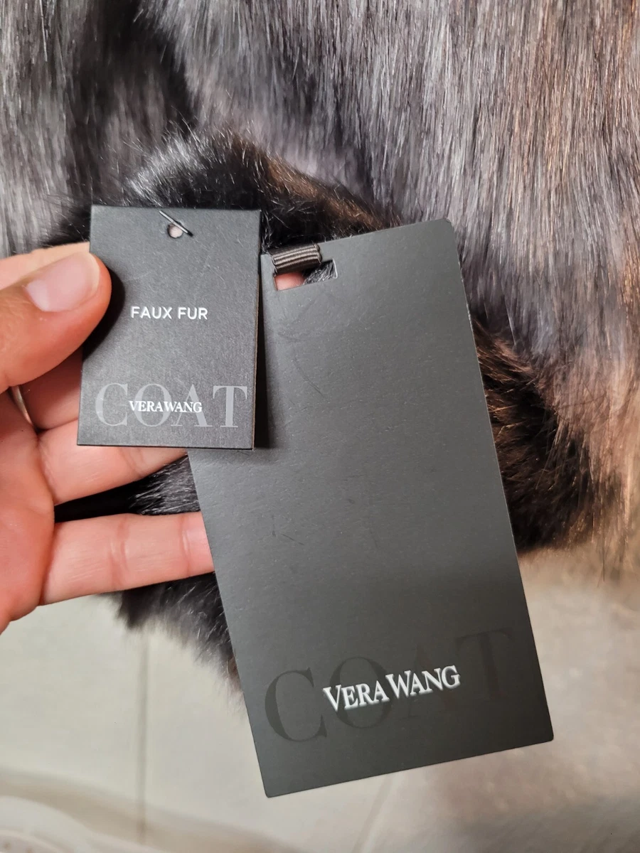 Vera wang faux fur coat sale