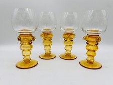 Weingläser Römer Kelch 14cm 4 Stück Bernstein  Ballusteschaft Beerennuppen