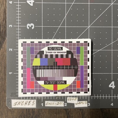 No Signal Tv Test Adult Humor Sticker For Skateboard Phone Guitar Ect Mat126