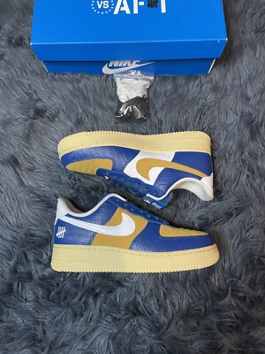 Size 6.5M/8W - Nike Air Force 1 Low SP Undefeated 5 On It Blue Yellow Croc