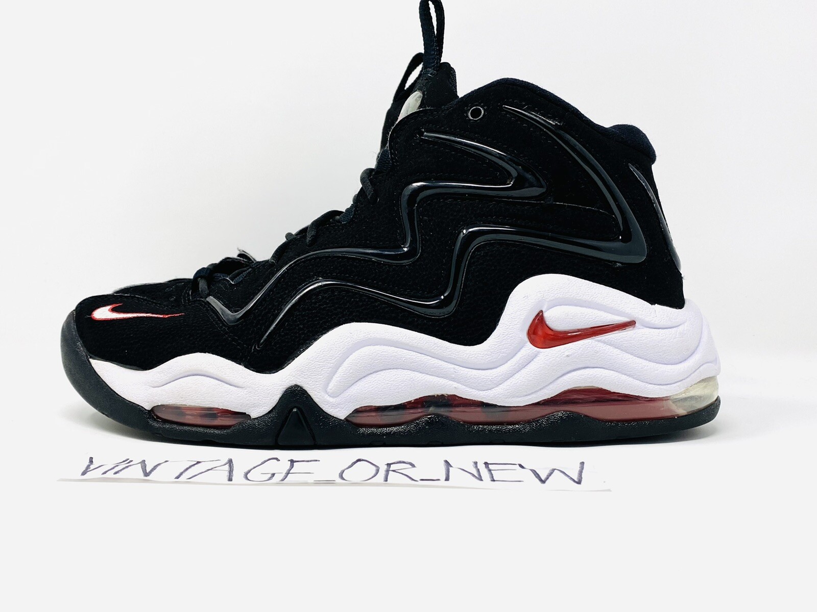 2015 Nike Air Pippen I 1 Black Varsity Red Chicago Bulls 325001-061 sz 7.5