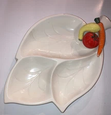 Santa Anita Ware California Pottery Serving Candy Dish white  Kk3