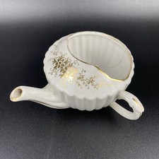 Antique Floral Invalid/Infant Feeder - Gold Trim