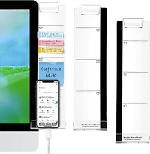 Transparent Monitor Memo Board – 2PCS Acrylic Side Panel with Phone Holder