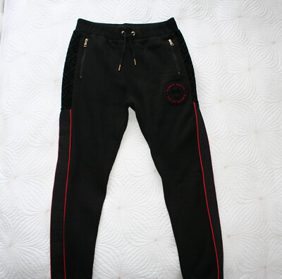 NEW Glorious Gangsta Mens Black Stylish Joggers Bottoms Pants