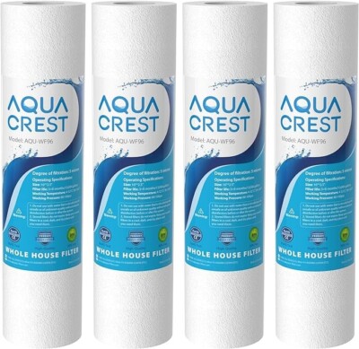 AQUA CREST AP110 Whole House Water Filter, Sediment Filter, 5 Micron (4)