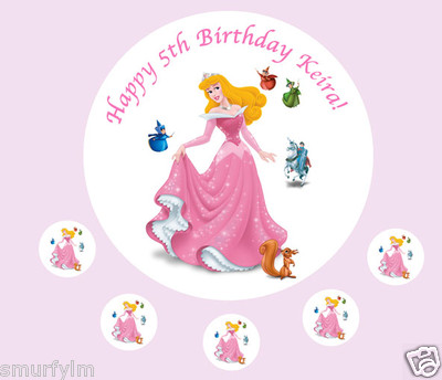 Aurora Sleeping Beauty Princess x1 Edible Birthday Cake Topper Icing ...