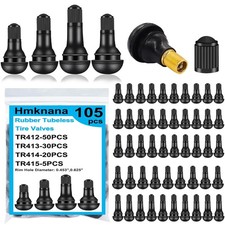 105pc Car Tr412 Tr413 Tr414 Tr415 Short Rubber Tubeless Snap-in Tire Valve Stems