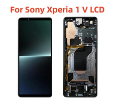 For Sony Xperia 1 V Original OLED Display Full LCD Screen Touch Digitizer Frame