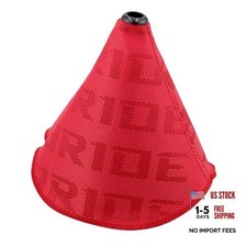 NTNEV Universal Shift Boot Cover, Car Shift Knob Dust Cover, Fabric Shifter Red