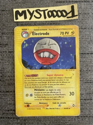 Pokemon Karte Elektrode 8/147 Rare Aquapolis Wizard Französisch Gebraucht