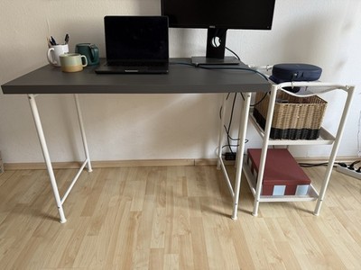 LINNMON desk 100x60cm (incl. legs & storage unit)