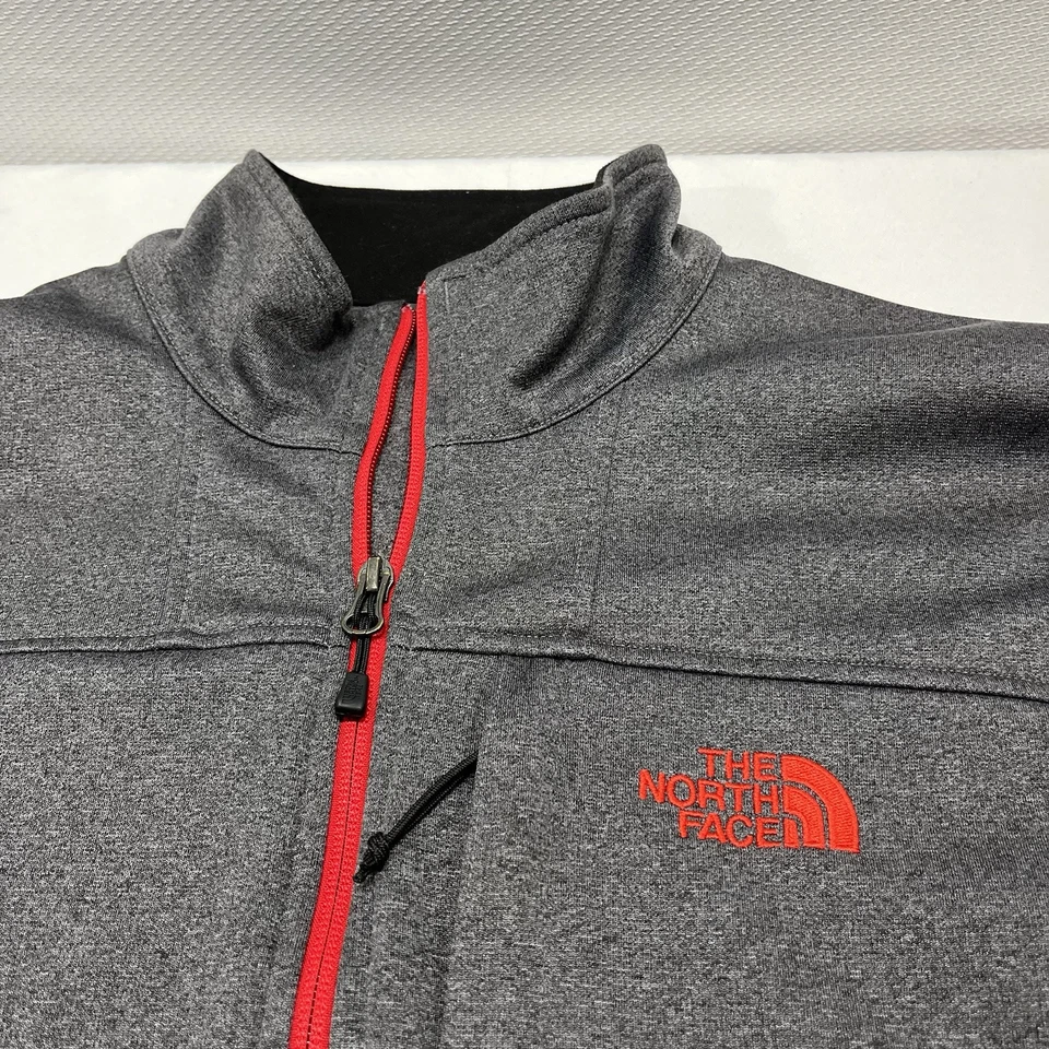 Chaqueta polar Canyonlands gris rojo The North Face XL para hombre manga larga cremallera completa Foto 2 de 4