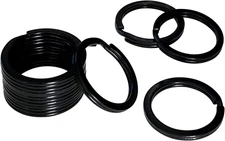 10 Pieces of 1-Inch Flat Key Rings - Metal Keychain Rings, Split Keyrings, Flat 