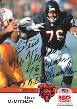 Steve McMichael Bears Signed 5x7 Photo Autograph Auto PSA/DNA AL90386