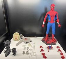 Hot Toys Marvel CMS010 - Spider-Man WEB 1 6 Japan Loose - READ EXTRAS  INCLUDED