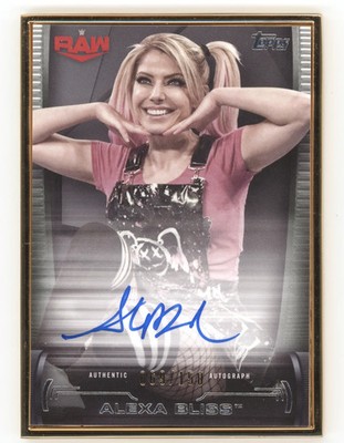 2021 Topps WWE Undisputed Alexa Bliss #FR-AB Gold Frame Autograph 069/150