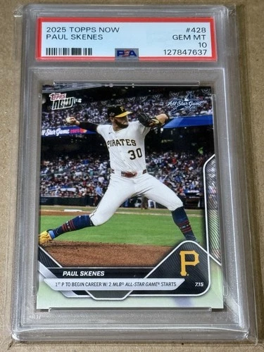 2025 MLB Topps Now PAUL SKENES #428 (PSA 10)