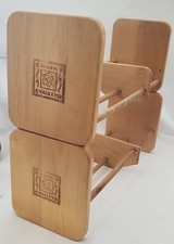 TWO Napa Valley Wood Storage Rack CD DVD Book Holder Adjustable Display Rack