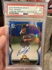 2023 Bowman Chrome Draft Paul Skenes Blue Refractor Prospect Auto /150 PSA 9