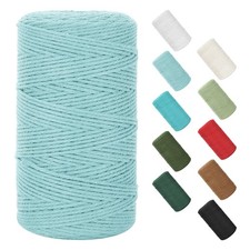 Natural Cotton Macrame Rope - 2mm x 380Yards 1140Feet , 2 Strands Twisted Ma...