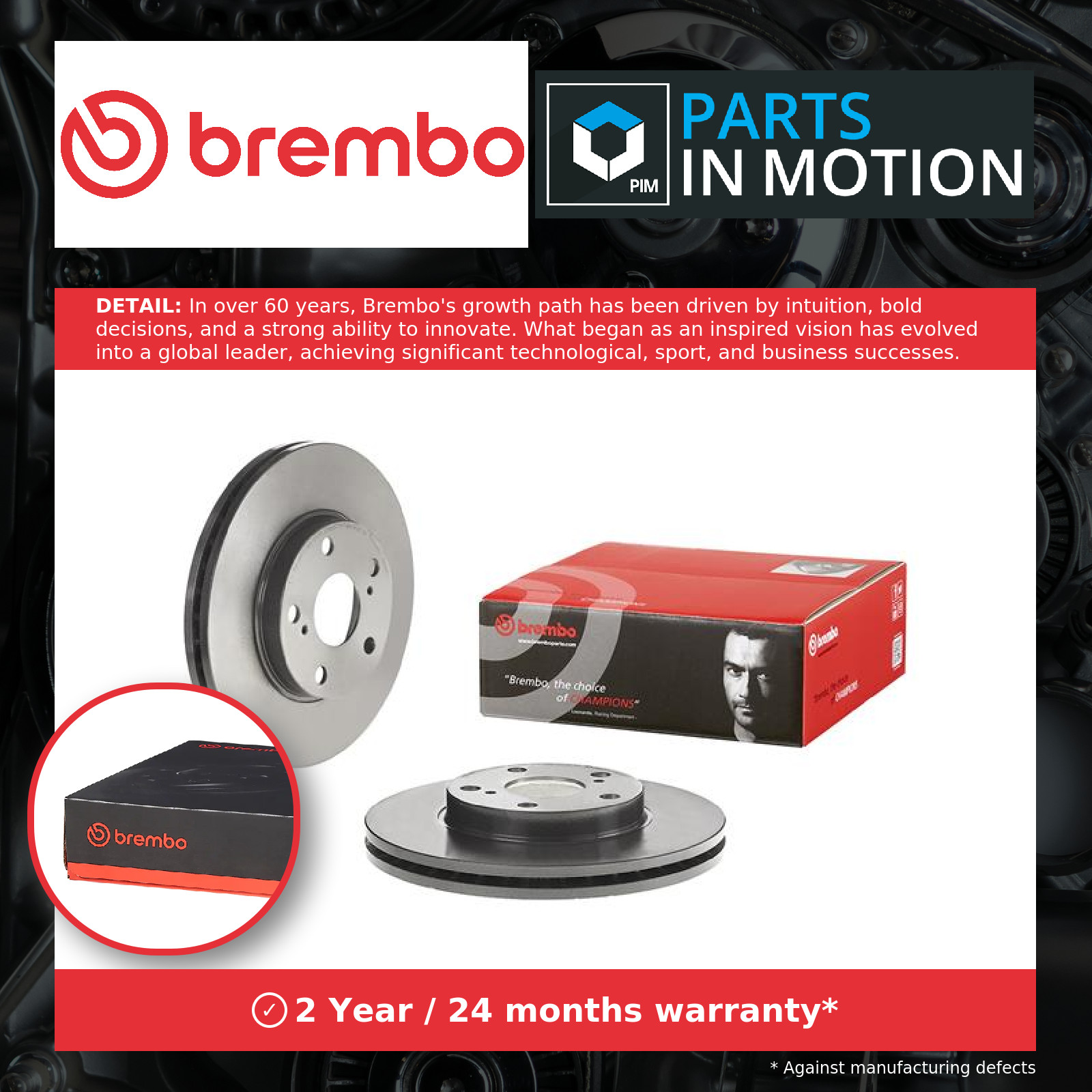 Brembo 2x Brake Discs Pair Vented Front 277mm 09.C648.11 - Image 13