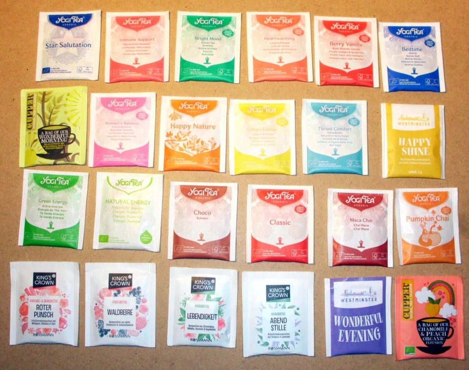 Bio Tee Probierset 24 Sorten Teebeutel Teeprobe Probe Adventskalender Yogi Cuppe - Bild 4 von 4