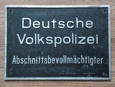 Original DDR ABV Schild Alu Deutsche Volkspolizei Abschnittsbevollmächtigter 