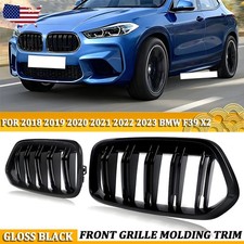 Gloss Black Grill For 2018-2020-2023 Bmw F39 X2 Dual Slats Front Kidney Grille Gloss Black Grill For 2018-2020-2023 Bmw F39 X2 Dual Slats Front Kidney Grille