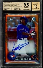 2016 Bowman Chrome Vladimir Guerrero Jr.  Orange Refractor Auto #/25 BGS 9.5