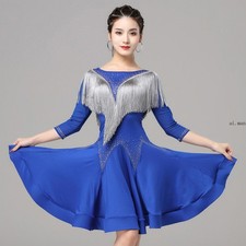 Latin Tango Rumba Salsa Fringes Performance Dance Dress Cha Cha Ballroom Rhythm