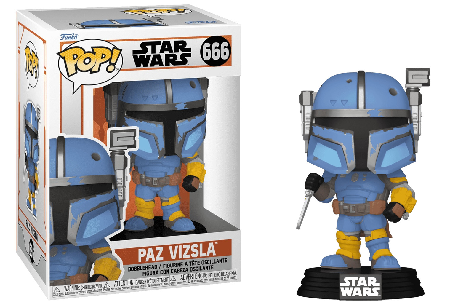 Funko Pop! Star Wars The Mandalorian Paz Vizsla with Knife #666