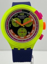 Mens Swatch Neon Jelly Chronograph Quartz Dat...