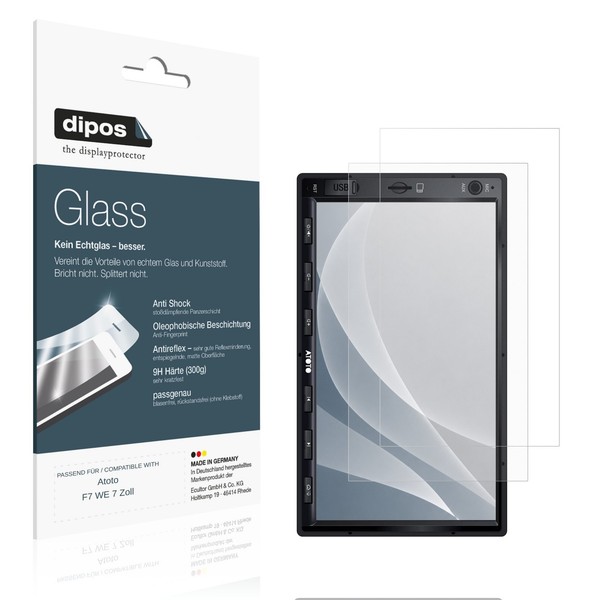 2X Schutzfolie FüR Atoto F7 WE 7 Zoll Matt - Anti-Shock 9H Folie dipos Glass-image
