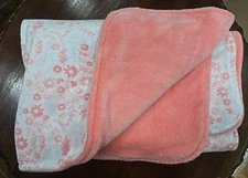 Parent's Choice Baby Blanket Floral Plush Coral Flowers Walmart Girl Lovey Soft