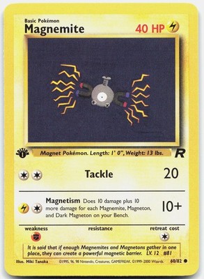 Magnemite - #60/82 Team Rocket 1st Edition MP