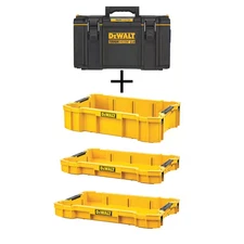 TOUGHSYSTEM 2.0 22 In. Medium Tool Box, TOUGHSYSTEM 2.0 Deep Tool Tray and (2) T
