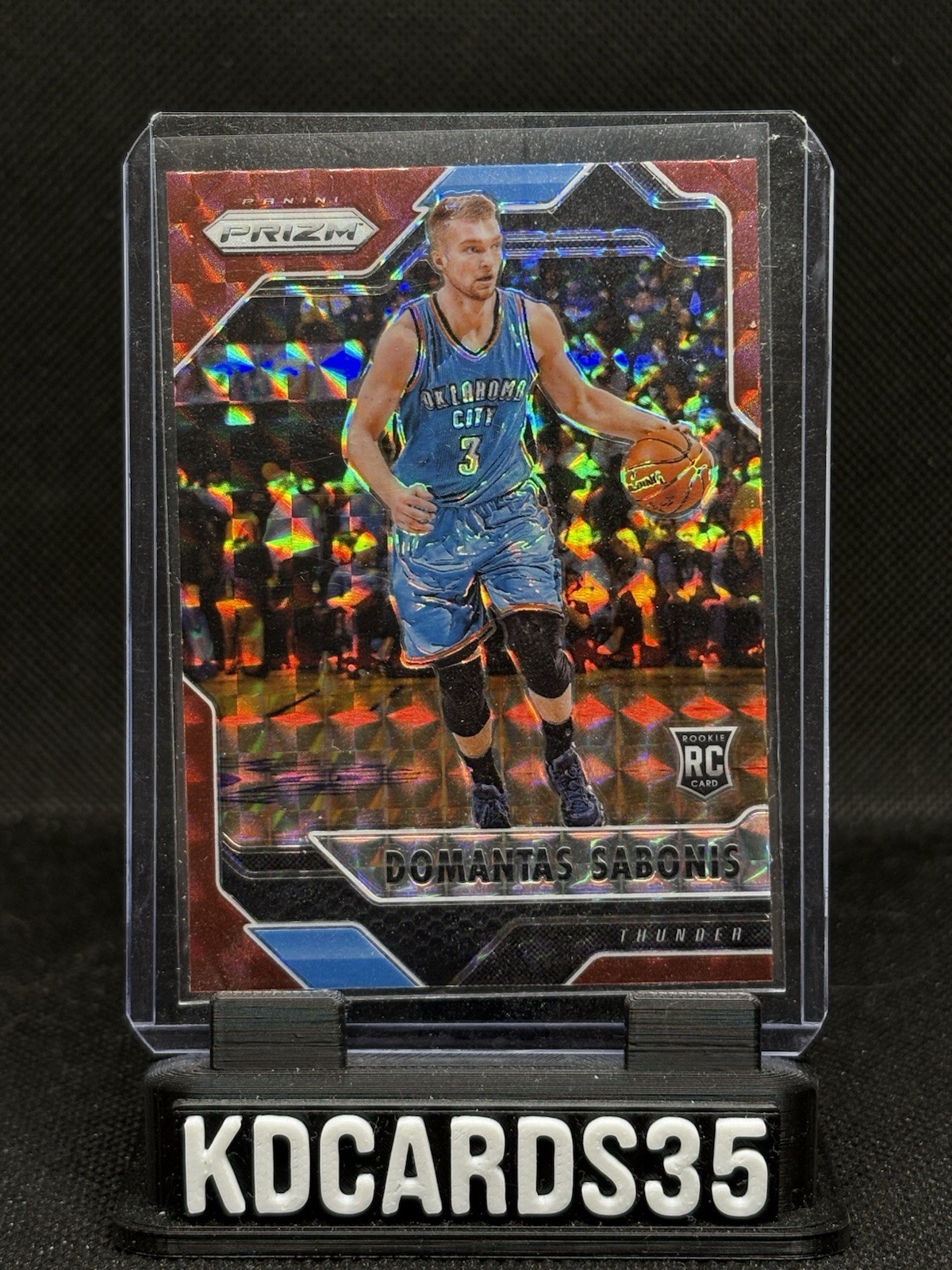 2016 Panini Prizm Domantas Sabonis #25 Mosaic Red Rookie RC Thunder Kings